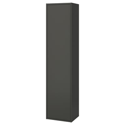 HAVBÄCK Gab alt puerta, gris oscuro, 46x38x196 cm
