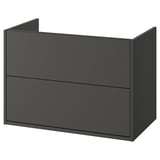 HAVBÄCK Mueble lavabo con cajones, gris oscuro, 91x53x64 cm
