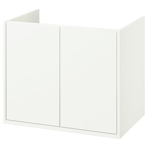 HAVBÄCK Mueble para lavabo con puertas, blanco, 76x53x64 cm