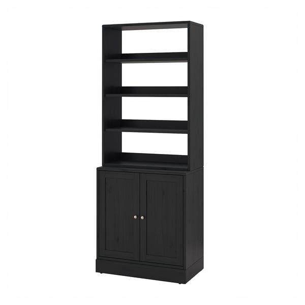 HAVSTA Combinación de almacenamiento, negro, 81x47x212 cm