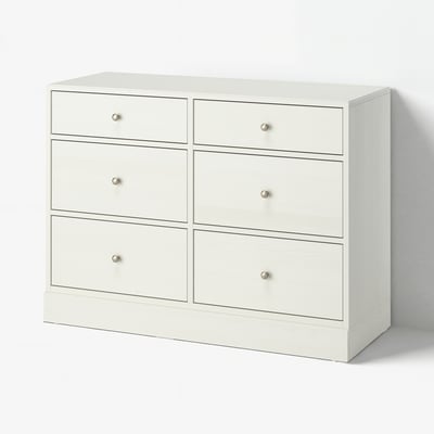 HAVSTA Cómoda de 6 cajones, blanco, 121x47x89 cm