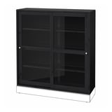 HAVSTA Vitrina, negro, 121x35x123 cm