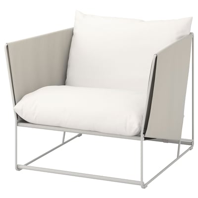 HAVSTEN Sillón para ext, beige/beige