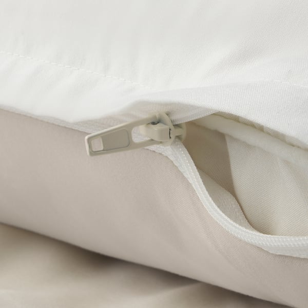 HEDFRYLE Juego de edredón, blanco/beige, Matrimonial/Queen