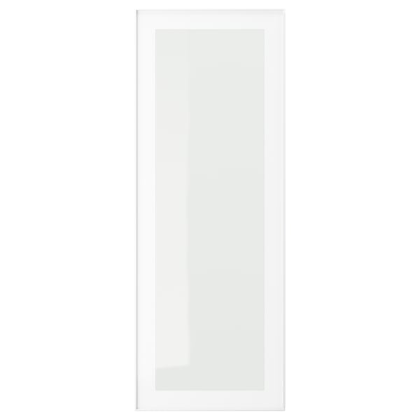 HEJSTA Puerta de vidrio, blanco/vidrio incoloro, 38x102 cm