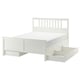 HEMNES Base de cama con 4 cajones, tinte blanco/Luröy, King