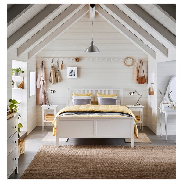 HEMNES Base de cama con colchón