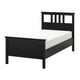 HEMNES Base de cama, negro-café/Luröy, Individual