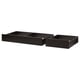 HEMNES Cajón de cama, 2 piezas, negro-café, Queen/King