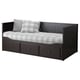 HEMNES Diván-cama, 2 colchones, 3 cajones