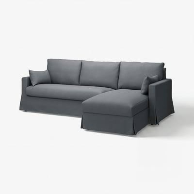 HYLTARP Funda de sofá3 c/chaiselongue, dcha, Gransel gris