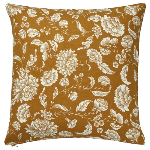 IDALINNEA Funda de cojín, café-dorado, 50x50 cm