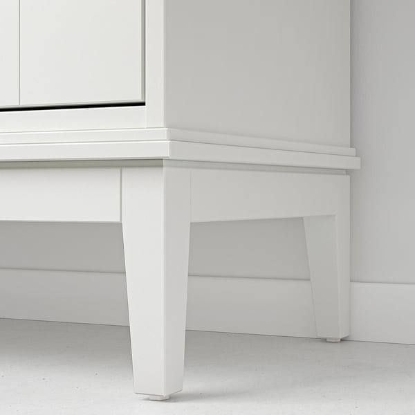 IDANÄS Gabinete con puertas plegables, blanco, 121x135 cm