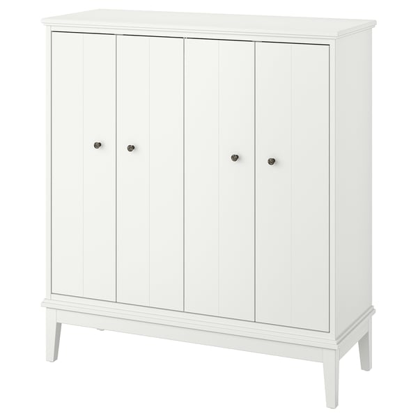 IDANÄS Gabinete con puertas plegables, blanco, 121x135 cm