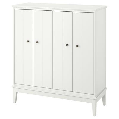 IDANÄS Gabinete con puertas plegables, blanco, 121x135 cm