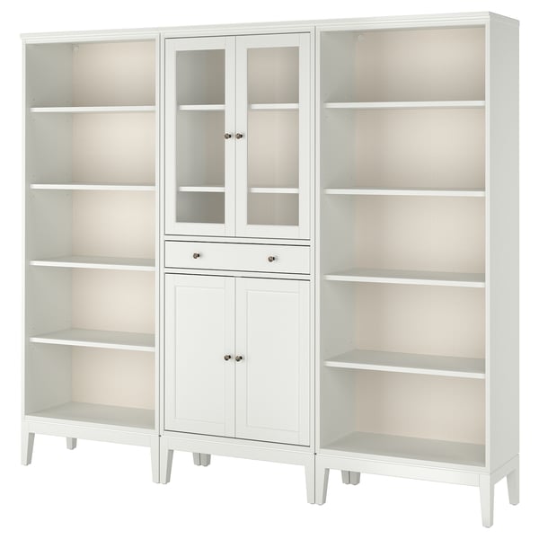 IDANÄS Vitrina, blanco, 244x39x211 cm