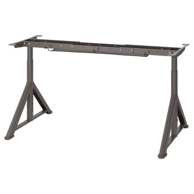 IDÅSEN Estructura para tablero, gris oscuro, 146x67x76 cm