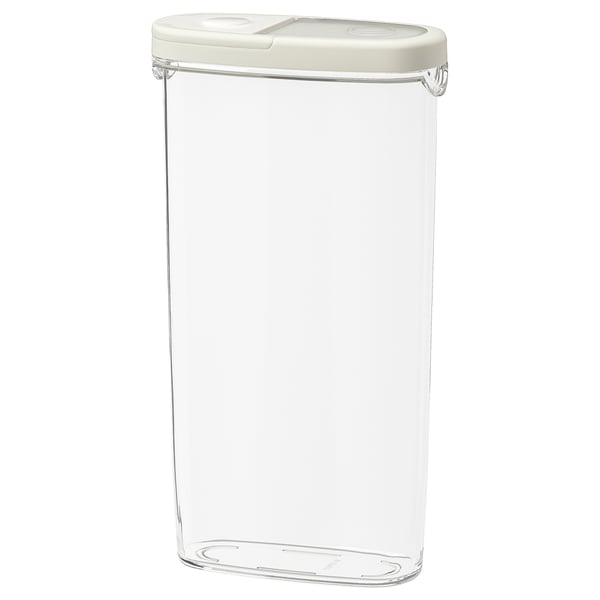 IKEA 365+ Frasco con tapa, transparente/blanco, 2.3 l