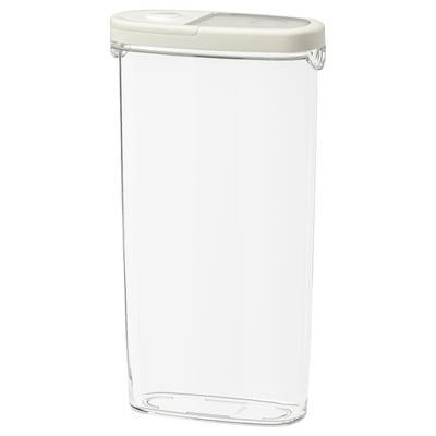 IKEA 365+ Frasco con tapa, transparente/blanco, 2.3 l