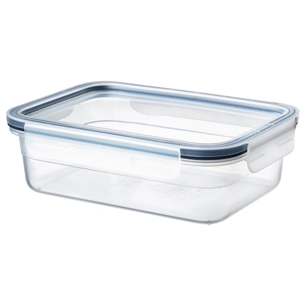 IKEA 365+ Recipiente con tapa, rectangular/plástico, 1.0 l