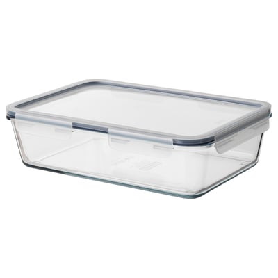 IKEA 365+ Recipiente con tapa, rectangular/vidrio plástico, 3.1 l