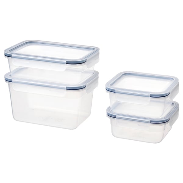 IKEA 365+ Recipiente de alimentos con tapa, 4, plástico
