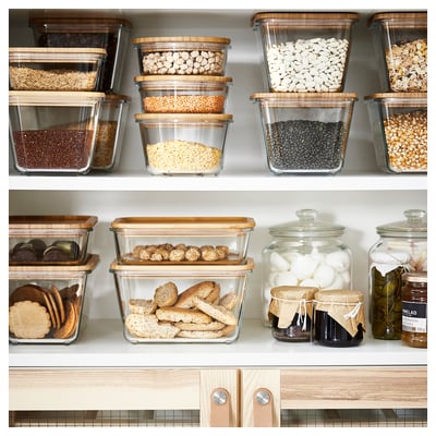 IKEA 365+ Recipiente, rectangular/vidrio, 1.8 l
