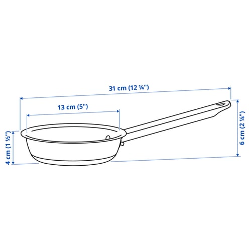 IKEA 365+ Sartén, ac inox/Antiadherente, 13 cm