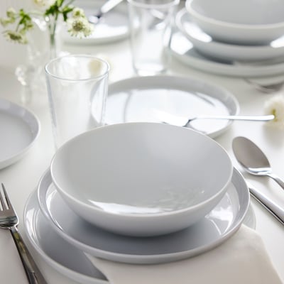 IKEA 365+ Vajilla de 18 piezas, blanco