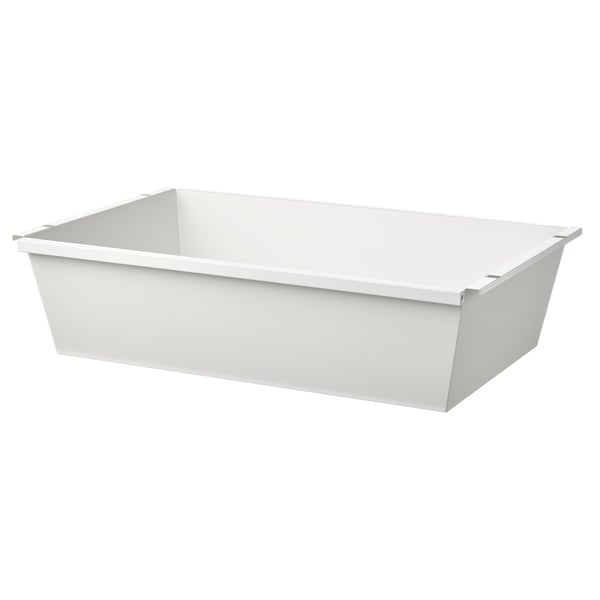 JOSTEIN Recipiente, blanco/int/ext, 60x40x15 cm