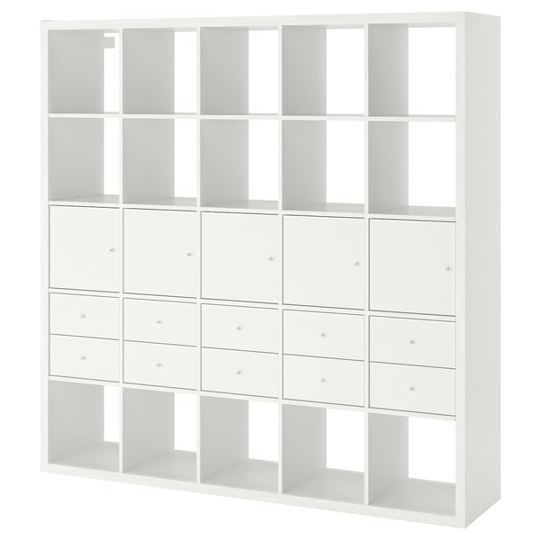 KALLAX Estante con 10 separaciones, blanco, 182x182 cm