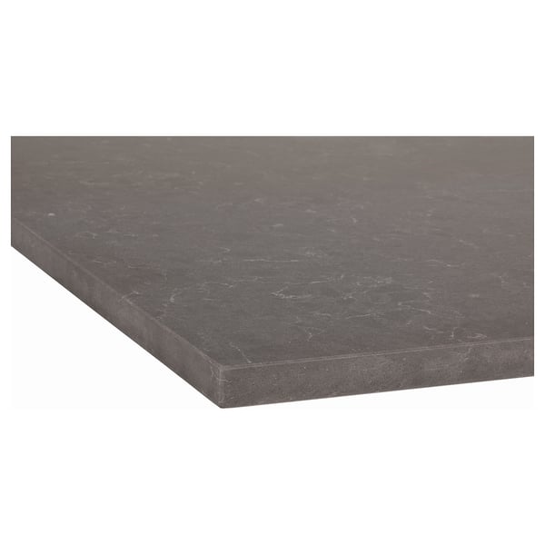 KASKER Barra a medida, gris oscuro mate/efecto mármol cuarzo, 1 m²x2.0 cm