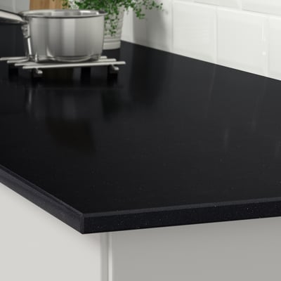 KASKER Barra a medida, negro efecto piedra/cuarzo, 1 m²x2.0 cm