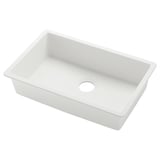 KILSVIKEN Tarja empotrada con 1 tina, blanco compuesto de cuarzo, 72x46 cm