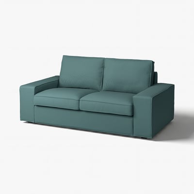 KIVIK Funda para sofá de 2 plazas, Kelinge gris turquesa