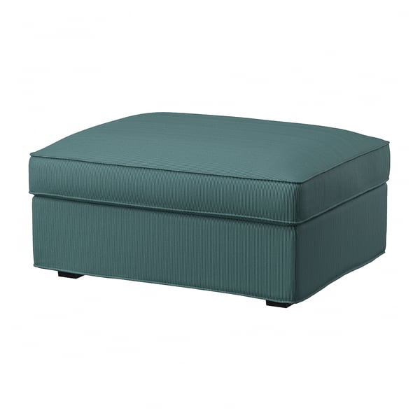KIVIK Taburete con almacenaje, Kelinge gris turquesa
