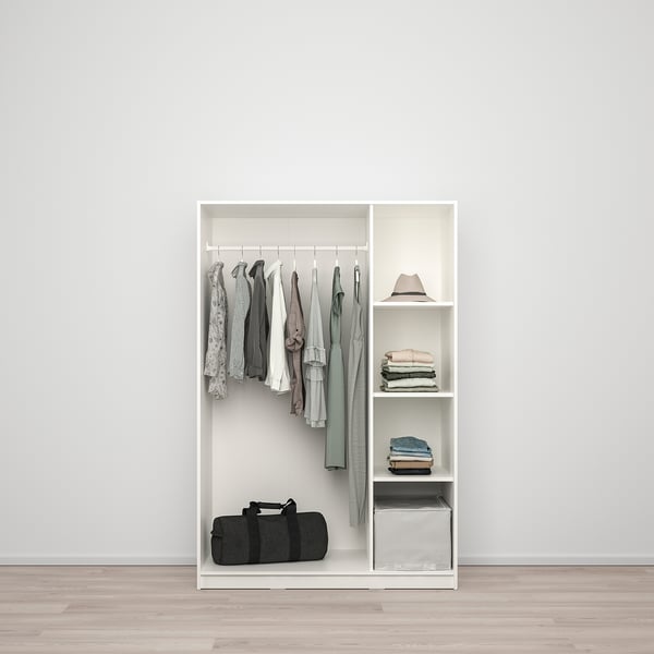 KLEPPSTAD Clóset c/3 puertas, blanco, 117x55x176 cm