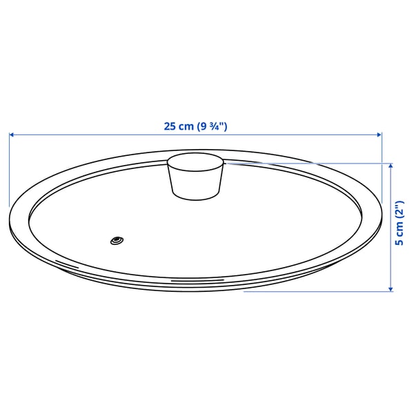 KLOCKREN Tapa sartén, vidrio, 25 cm