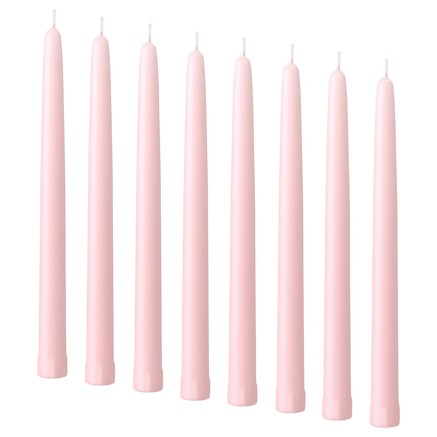 KLOKHET Vela larga sin aroma, rosa claro, 25 cm 6 hr