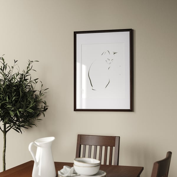 KLOTKÖRSBÄR Marco, efecto roble/café oscuro, 50x70 cm