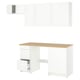 KNOXHULT Cocina, blanco Estructura, 236x61x224 cm