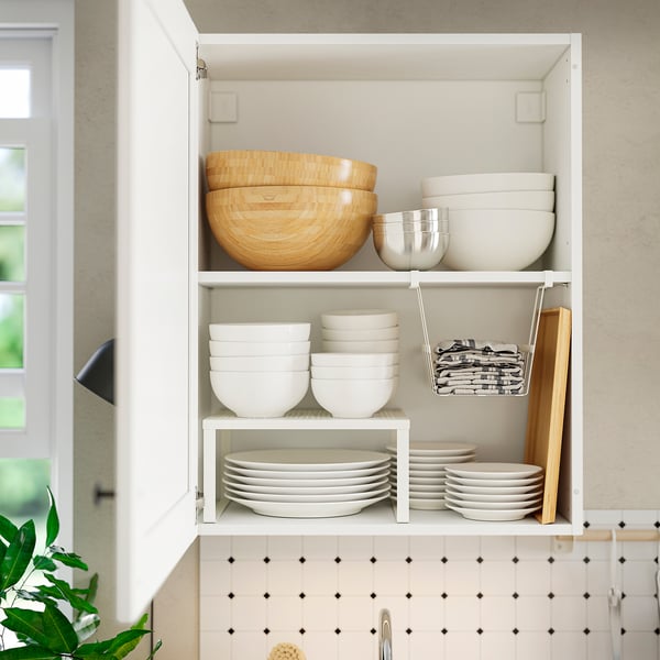 KNOXHULT Gabinete de pared con puerta, blanco Estructura, 61.0x30.5x76.2 cm
