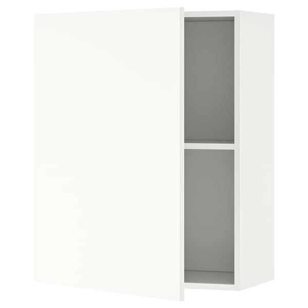 KNOXHULT Gabinete de pared con puerta, blanco, 61.0x30.5x76.2 cm