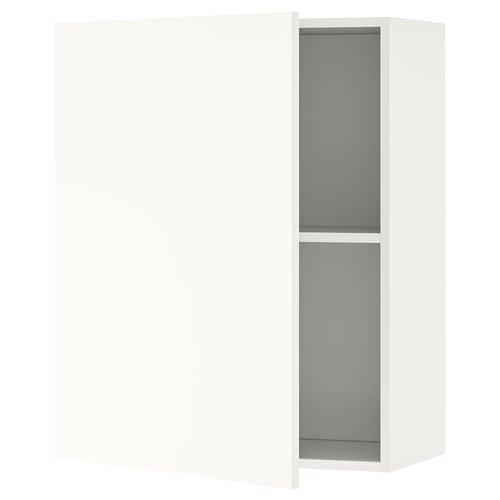 KNOXHULT Gabinete de pared con puerta, blanco, 61.0x30.5x76.2 cm