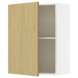KNOXHULT Gabinete de pared con puerta, efecto roble, 61.0x30.5x76.2 cm