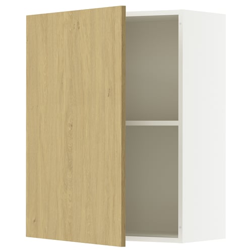 KNOXHULT Gabinete de pared con puerta, efecto roble, 61.0x30.5x76.2 cm