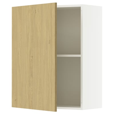 KNOXHULT Gabinete de pared con puerta, efecto roble, 61.0x30.5x76.2 cm