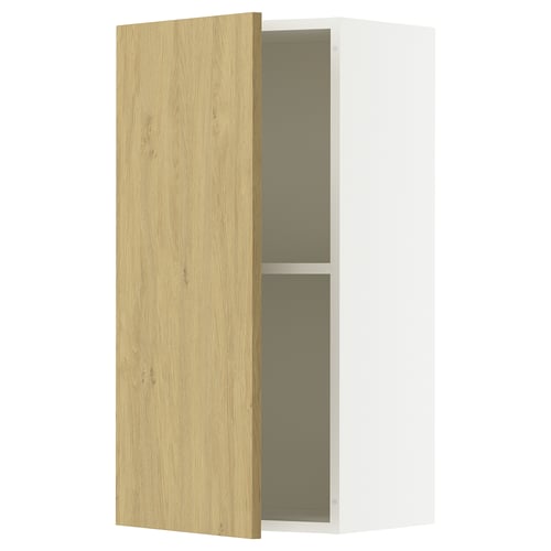 KNOXHULT Gabinete de pared con puerta, efecto roble, 38.1x30.5x76.2 cm