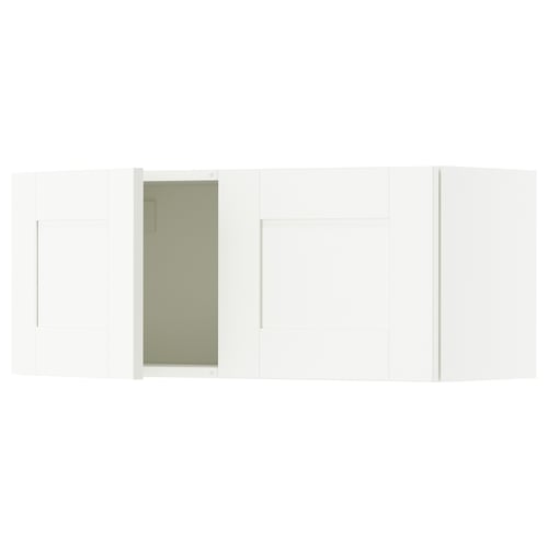 KNOXHULT Gabinete de pared con puertas, blanco Estructura, 76.2x30.5x31.7 cm