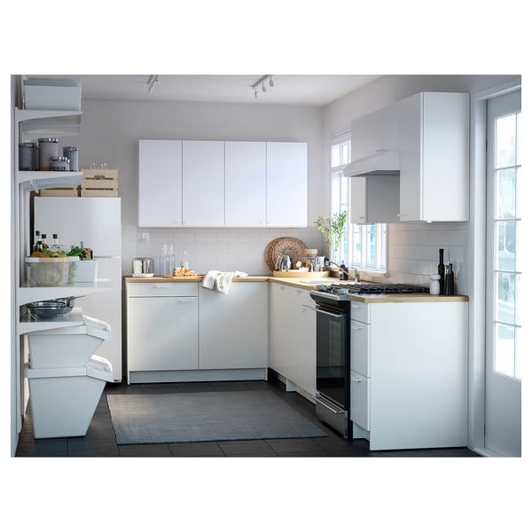 KNOXHULT Gabinete de pared con puertas, blanco, 76.2x30.5x31.7 cm